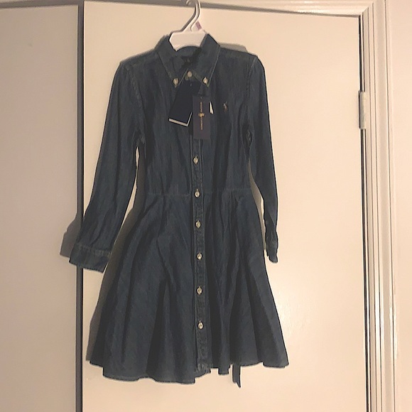 Ralph Lauren denim dress for girls size 6 - Picture 1 of 2